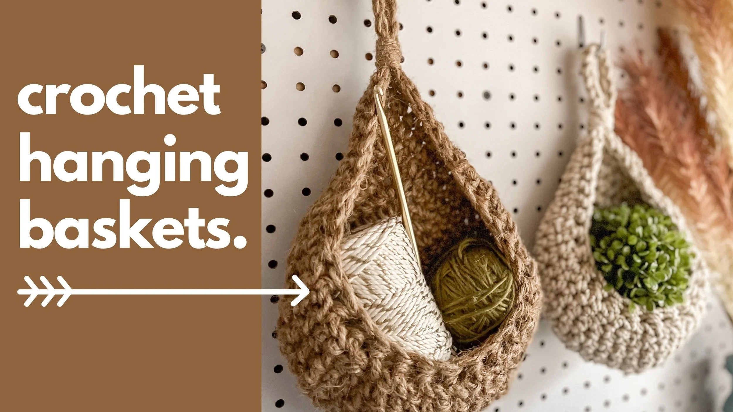 How to Crochet Hanging Baskets bags by bento